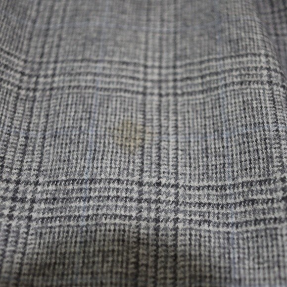 Vintage Handmade Gray Wool Plaid A-Line Midi Skirt Classic 70s Style M - Picture 9 of 12